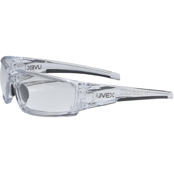 Honeywell Safety Glasses, Anti-Fog, Variety of Lens Tints Lens, Smoke Brown, Matte Black, Clear Ice Frame S2970HS - main